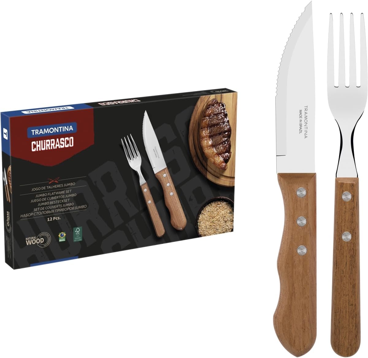 JOGO CHURRASCO INOX 12PC DYNAMIC — foto 1