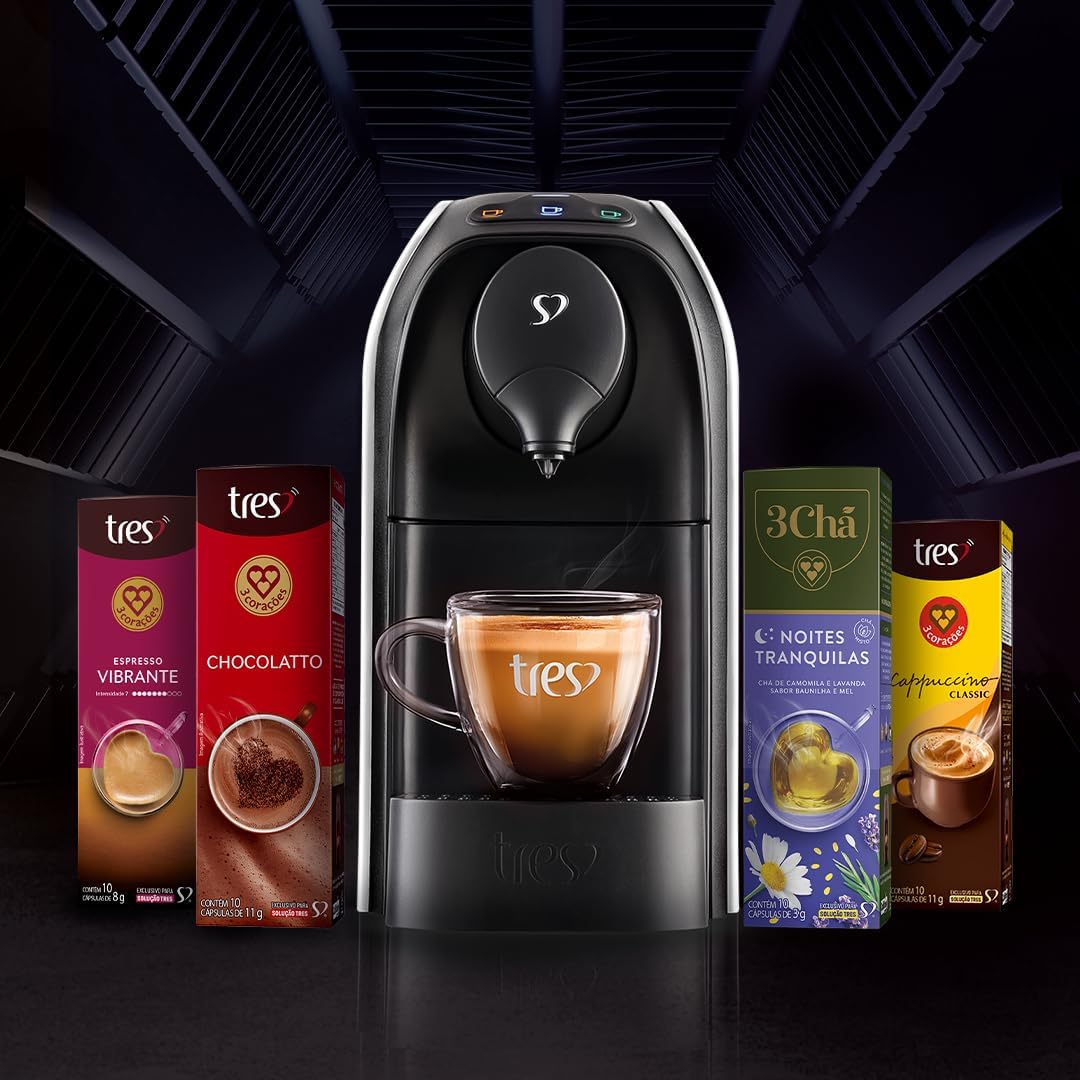3 Corações TRES Cafeteira Espresso e Multibebida Passione Branca - 127V