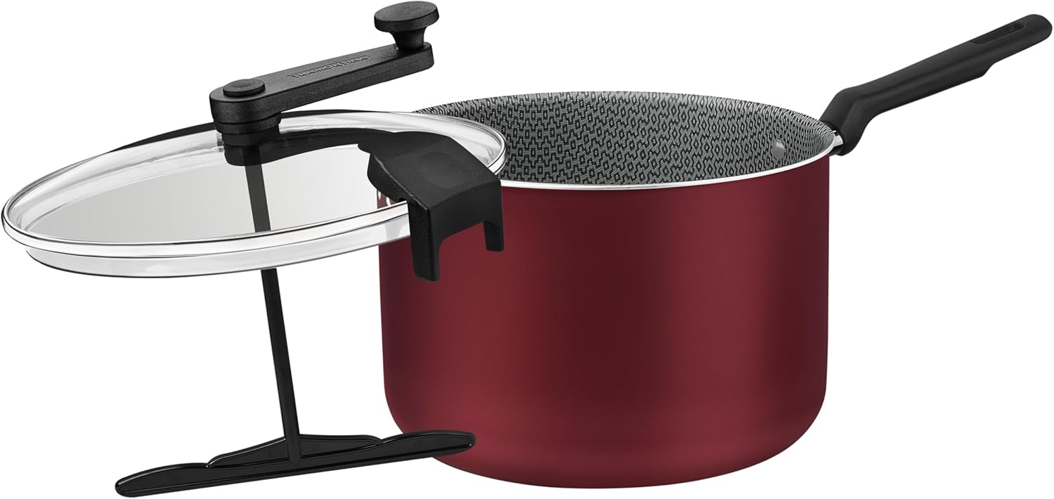 Pipoqueira Tramontina Loreto Alumínio Antiaderente Starflon Max Vermelho 20 cm 3,5 L