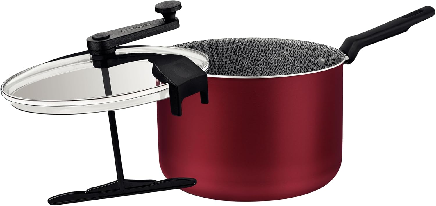 Pipoqueira Tramontina Loreto Alumínio Antiaderente Starflon Max Vermelho 20 cm 3,5 L