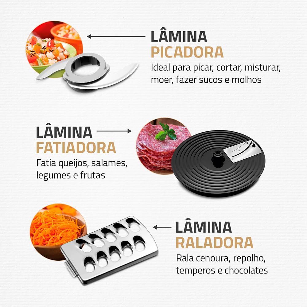 MONDIAL Multiprocessador Turbo Chef 9 em 1, Preto, 1000W, 110V - MPN-01-BF