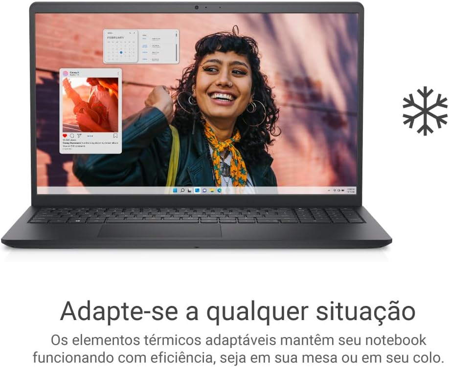 Notebook Dell Inspiron 15 3530 ─ i15-I1300-A80P, 15.6" Full HD (1920 x 1080), Intel Core i7-1355U, 16GB RAM, 1TB SSD, Windows 11 Home, Preto Carbono
