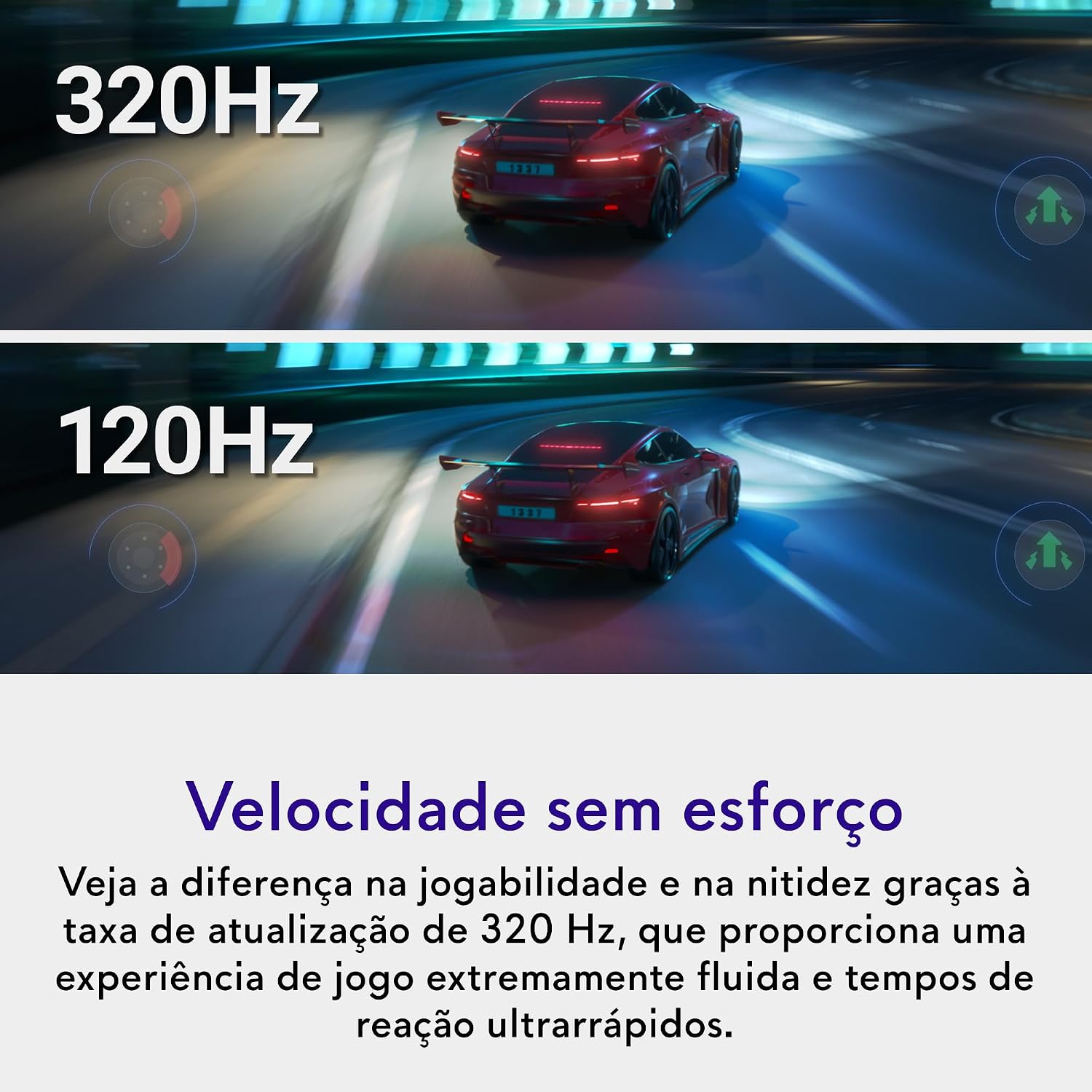 Monitor Gamer 320Hz com Tempo de Resposta 0,5ms