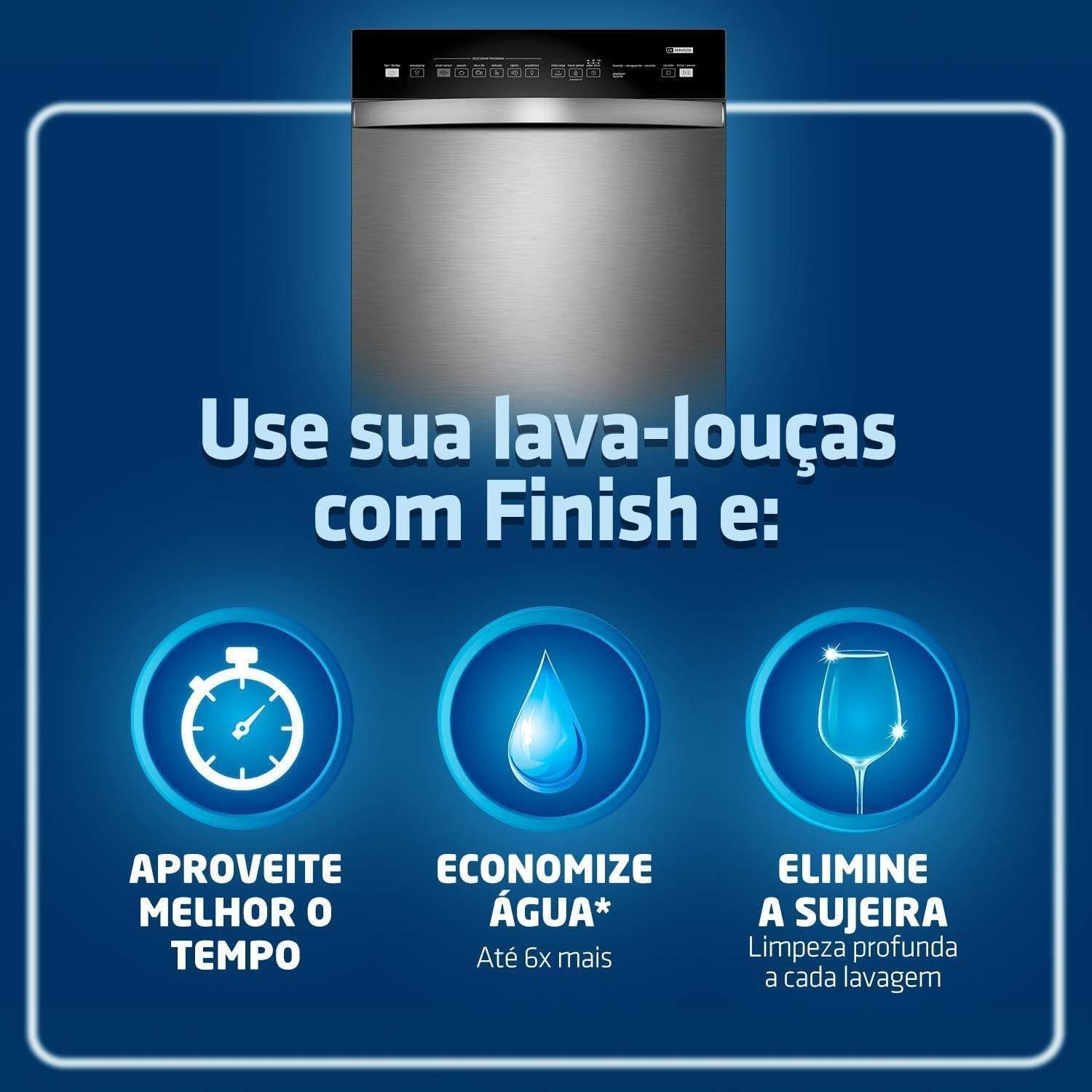 Detergente em Pó para Lava-Louças Finish Power Powder Advanced