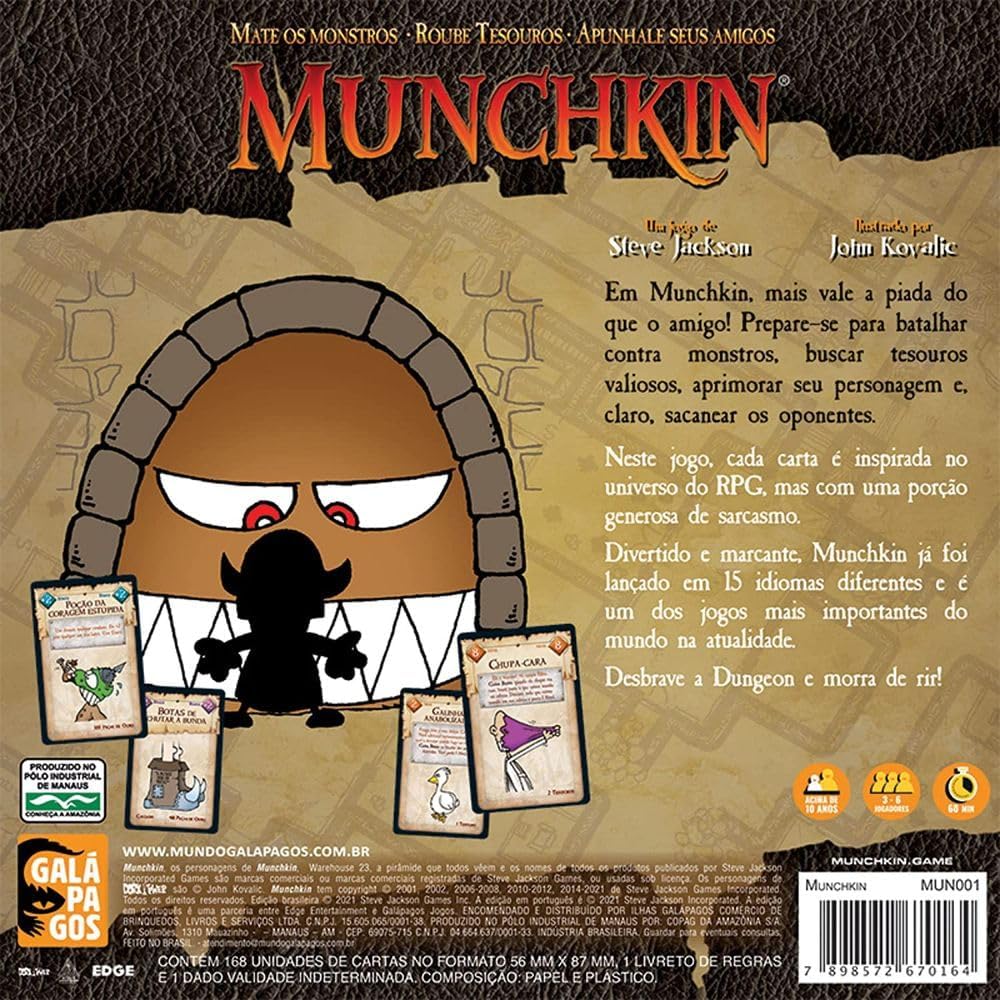 Asmodee Munchkin Jogo de Cartas, 3 a 6 jogadores, Idade +10 | Para Amigos, Partidas de até 90 minutos