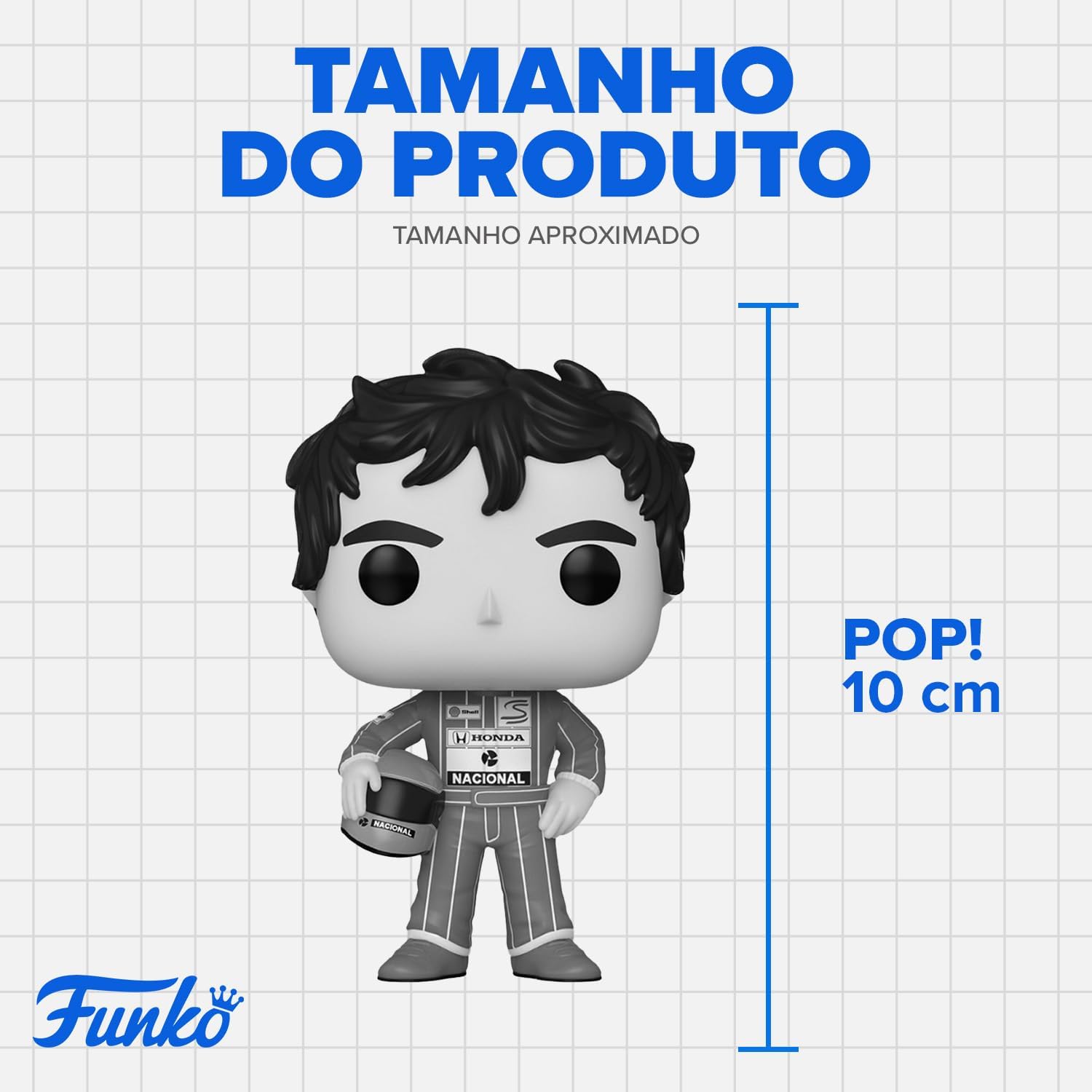 Boneco Colecionável Ayrton Senna Fórmula 1 com Capacete