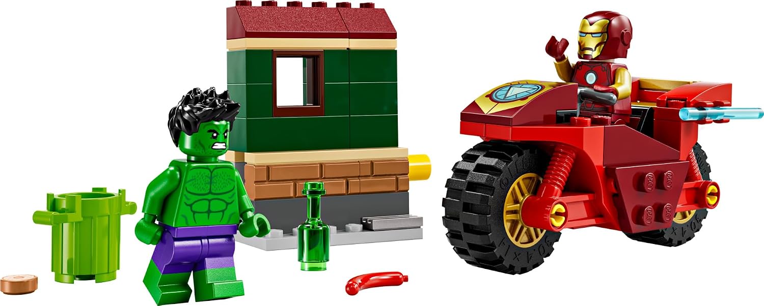 LEGO Marvel Homem de Ferro com Motocicleta e o Hulk