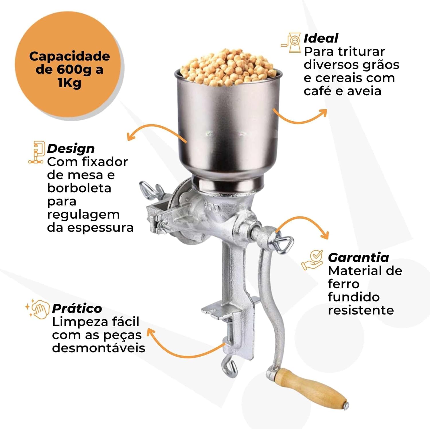 MOEDOR MOINHO E TRITURADOR DE CEREAIS E GRAOS