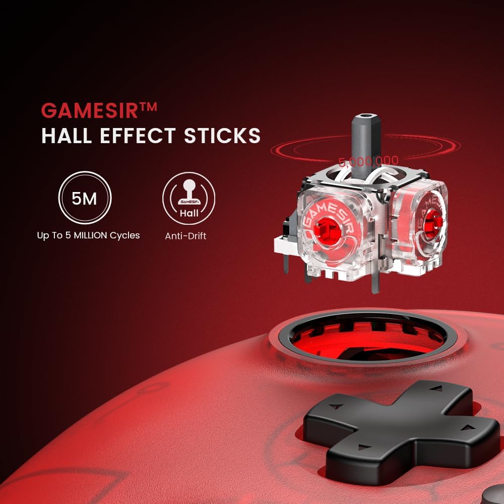 Controle GameSir T7 com Sticks Hall Effect Anti-Drift