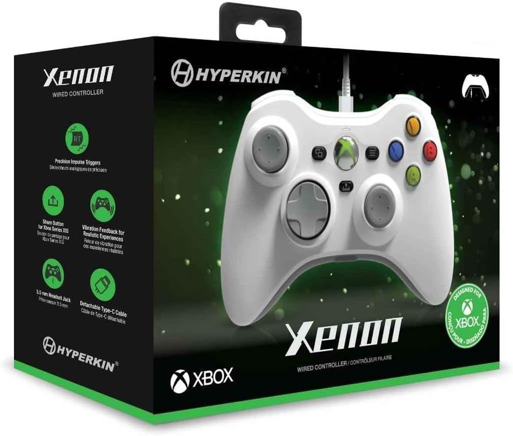 Controle Hyperkin Xenon Branco Réplica Xbox 360 Licenciado