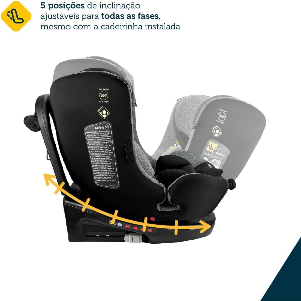 Cadeirinha para Auto Giro 360 Graus Isofix 0 a 36kg