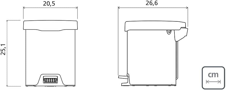 Lixeira com Pedal em Aço Inox AISI 430