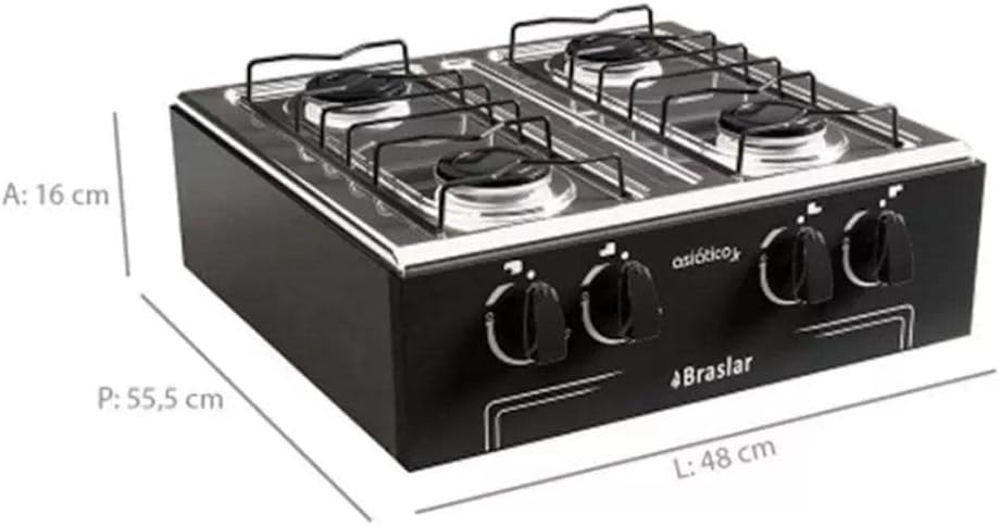 Fogão de Mesa Asiático 4 Bocas Junior Braslar