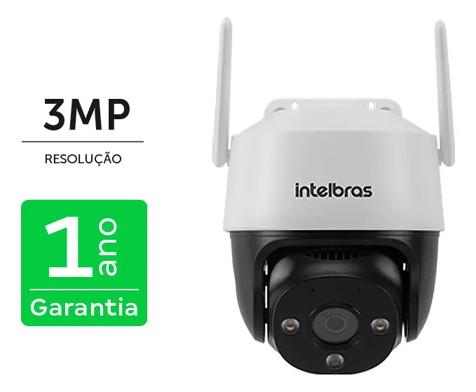 Câmera Inteligente Im7 + 3mp De Resolução Branca Intelbras - Bivolt 110V/220V