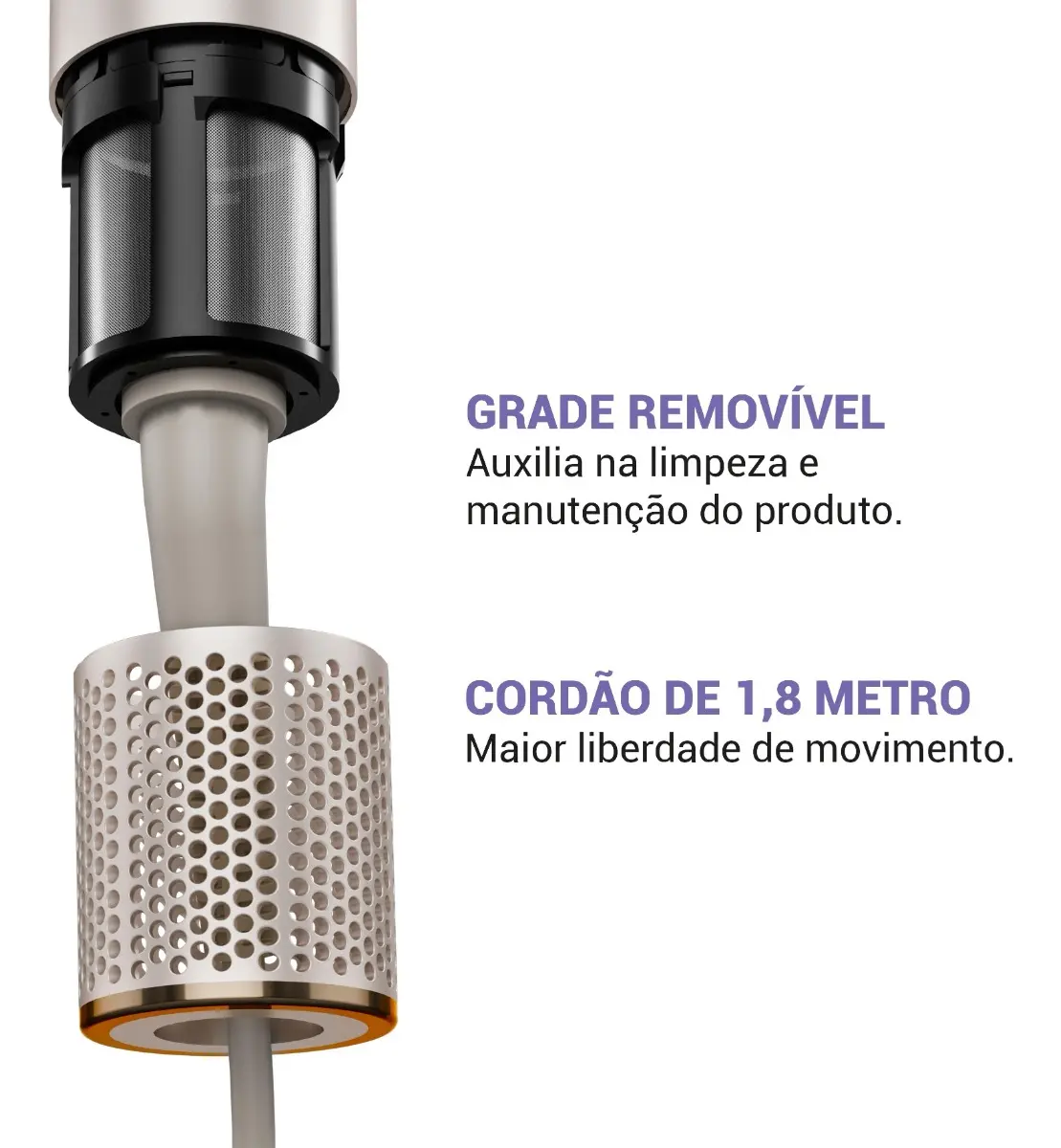 Secador De Cabelos Philco psc3500 4 Em 1 dobrável motor bldc Prateado
