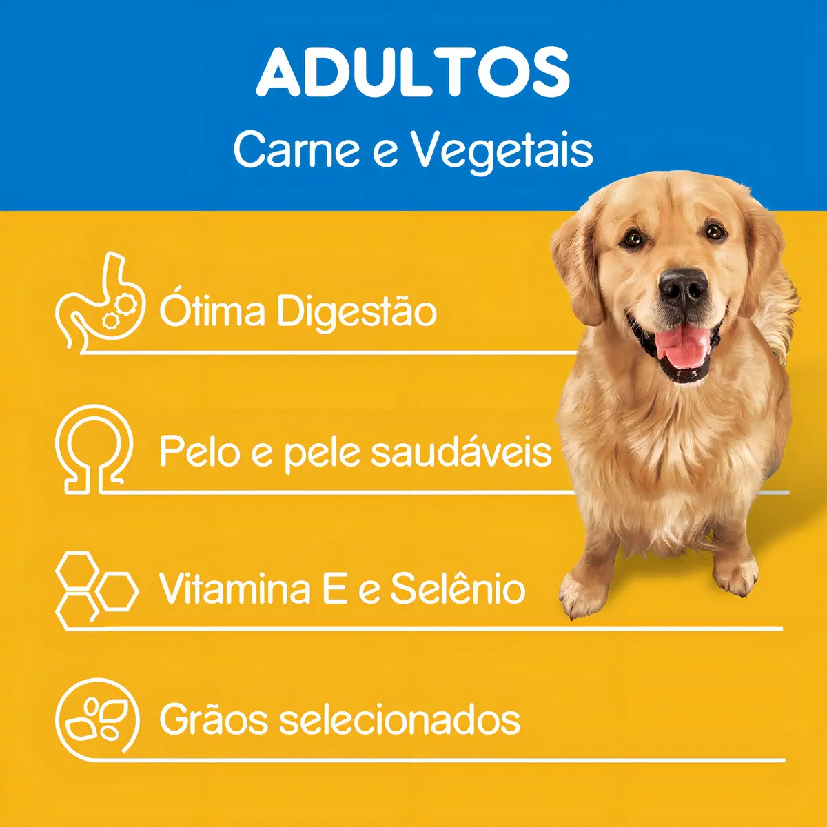 Ração Pedigree Vital Protection 15kg - Carne e Vegetais para Cães Adultos Médios e Grandes