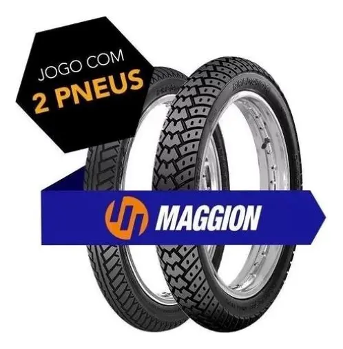 Par Pneu D/t Maggion S/c Titan Fan 150 160 2,75-18+90/90-18