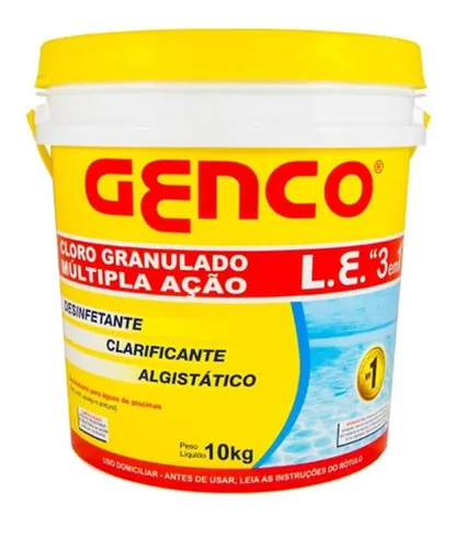 Cloro Genco Multiação 3 Em 1 Granulado 10kg