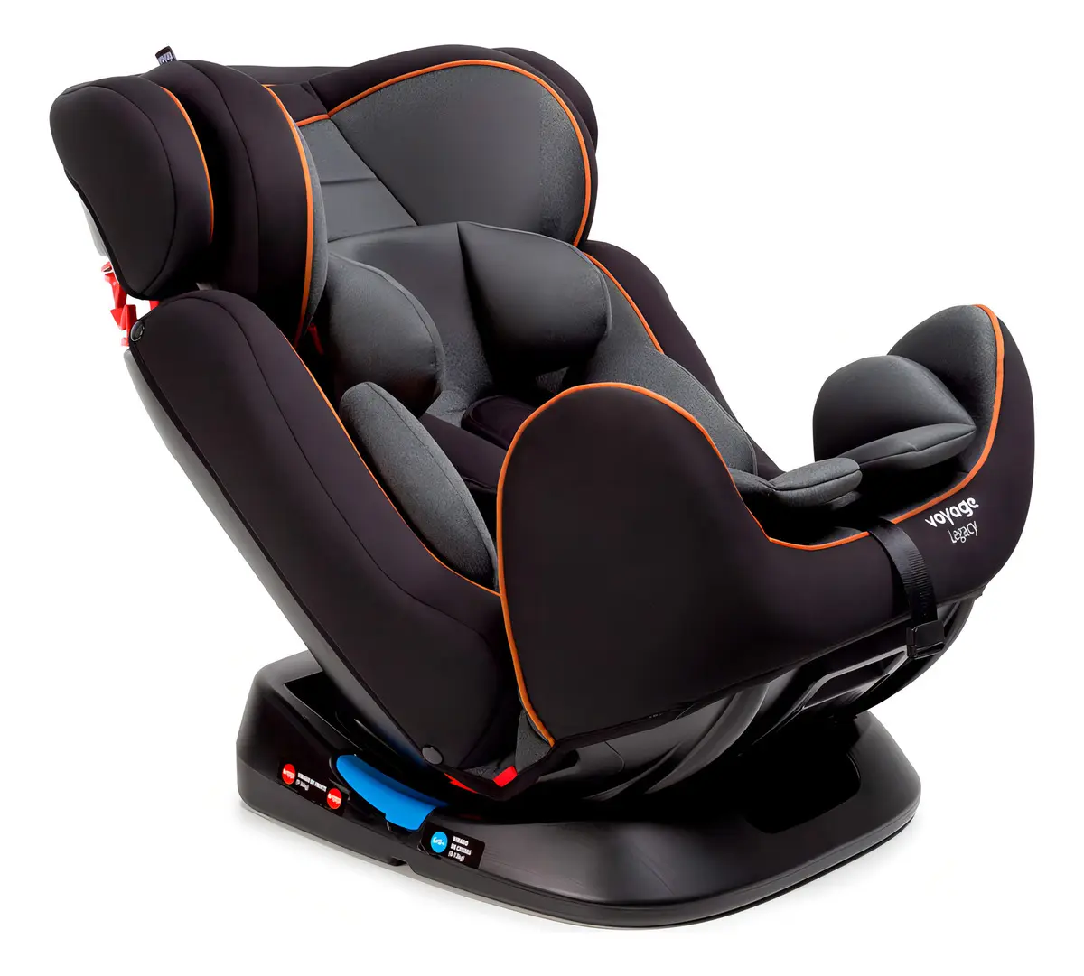 Cadeirinha Infantil Reclinável Legacy Cinza e Preto Mescla Voyage